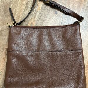 Fossil Brown Leather Crossbody Bag
